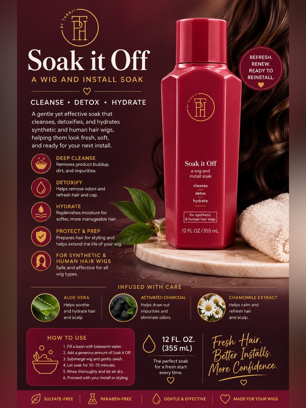 Soak It Off Wig & Install Soak